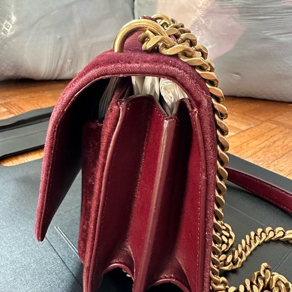 SAINT LAURENT
Sunset Monogram YSL Small Velvet Chain Crossbody - Picture 7 of 13